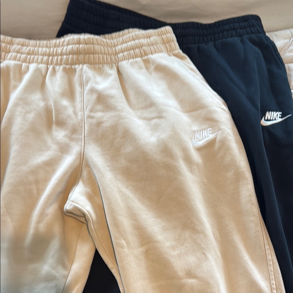 Nike Kids Sweatpants - Cream and Black